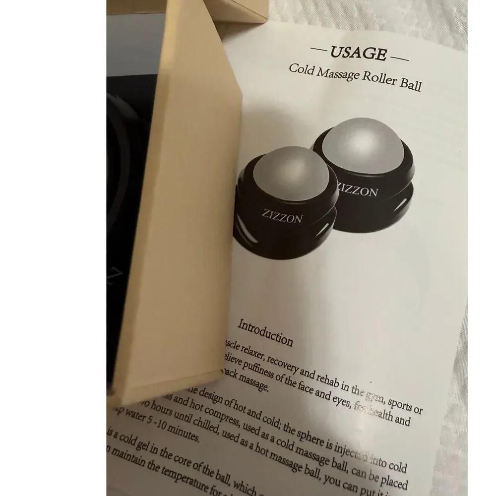Cold Massage Roller Balls - Set of 2 - Zizzon - New in Box